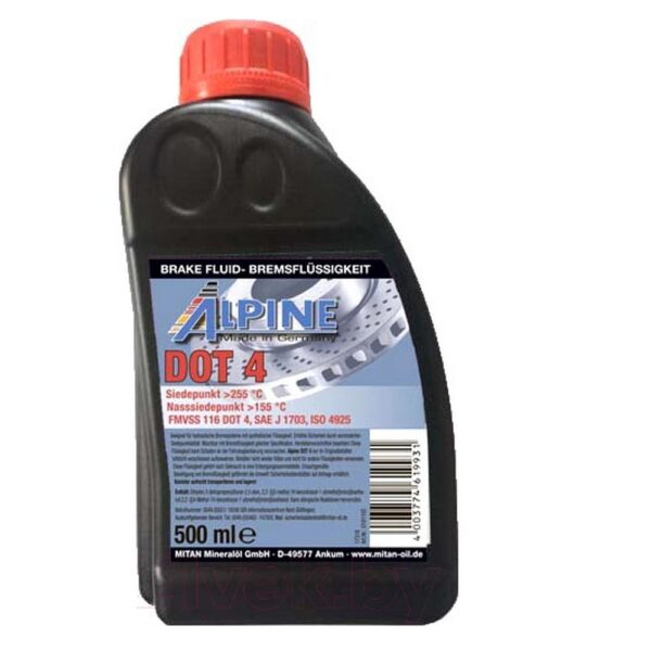 ALPINE BRAKE FLUID DOT4 - 0.5LTR