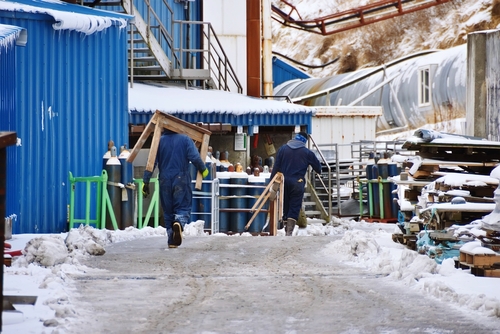 workers during winter